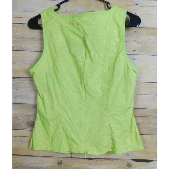 Vintage CDC Caren Desiree Company Outfit 8 Top & Pants Lime Green Yellow Floral - Picture 4 of 13